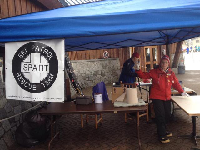 Marcia and Randy behind their setup.